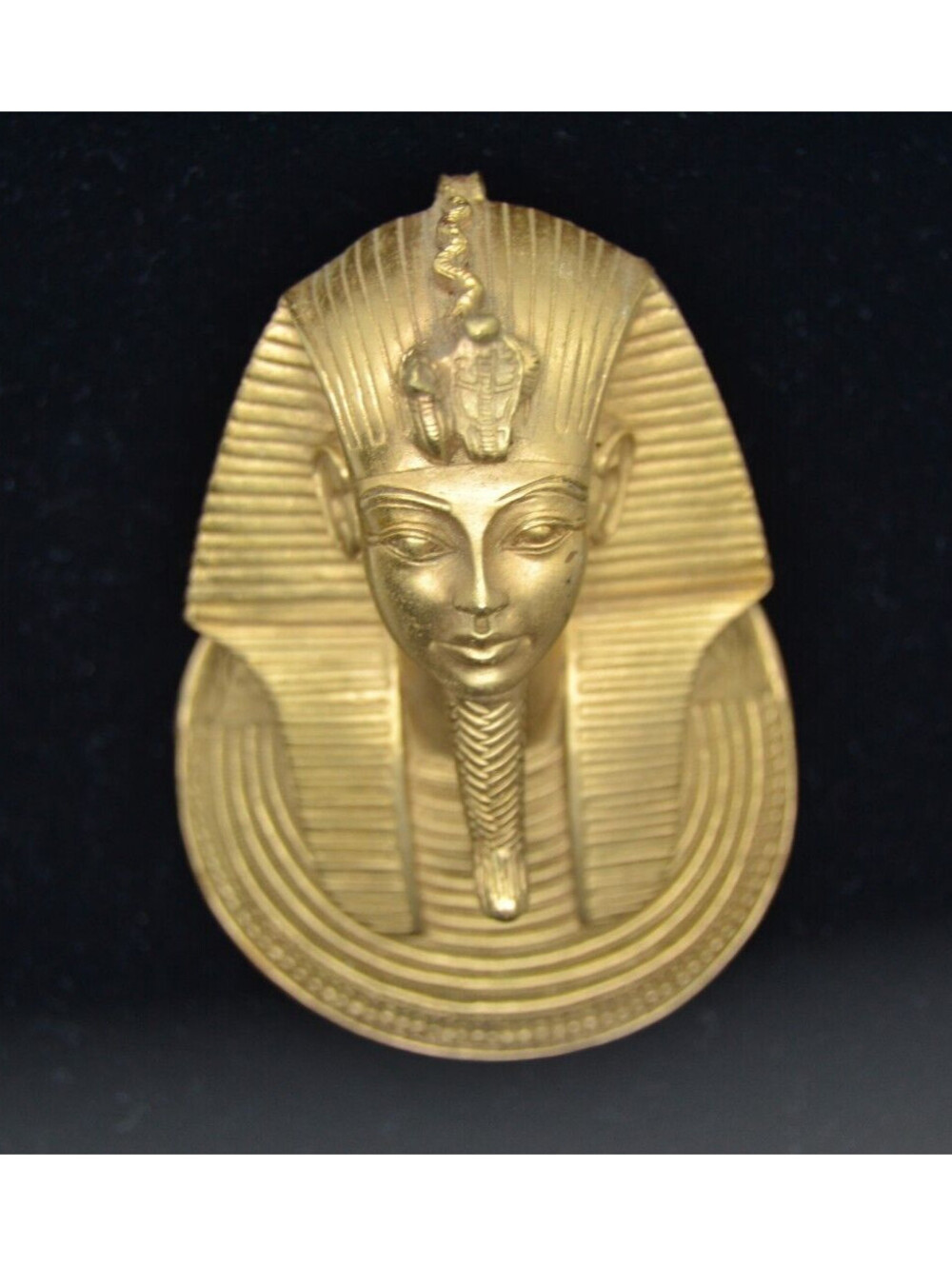 Vintage 1976 MMA Gold Tone EGYPTION REVIVAL Pendant PHARAOH Museum of Modern Art